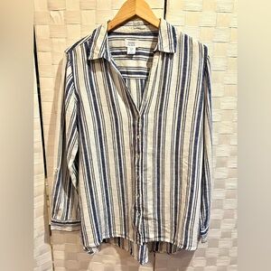 Sigrid Olsen Striped Linen Shirt